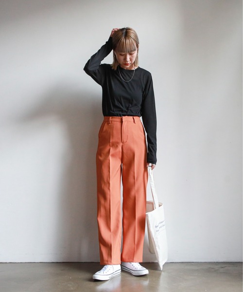 feepur（フェピュール）の「クルーネックシアートップス（Tシャツ/カットソー・レディース・ブラック/ベージュ/オフホワイト/ミント・MEDIUM）」の21枚目の写真