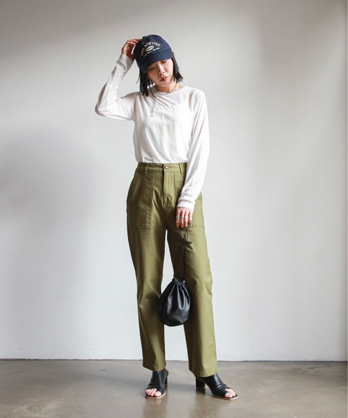 feepur（フェピュール）の「クルーネックシアートップス（Tシャツ/カットソー・レディース・ブラック/ベージュ/オフホワイト/ミント・MEDIUM）」の22枚目の写真