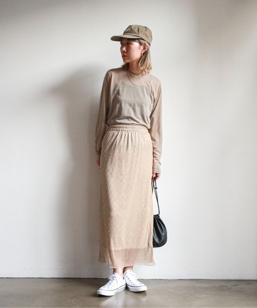 feepur（フェピュール）の「クルーネックシアートップス（Tシャツ/カットソー・レディース・ブラック/ベージュ/オフホワイト/ミント・MEDIUM）」の17枚目の写真