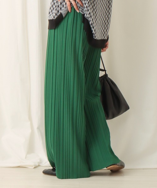 libelle more(リベル モア)の「カットジョーゼット ボックスプリーツパンツ(その他パンツ・レディース・ブラック/ピンク/ブルー/グリーン・M/L)」の8枚目の写真