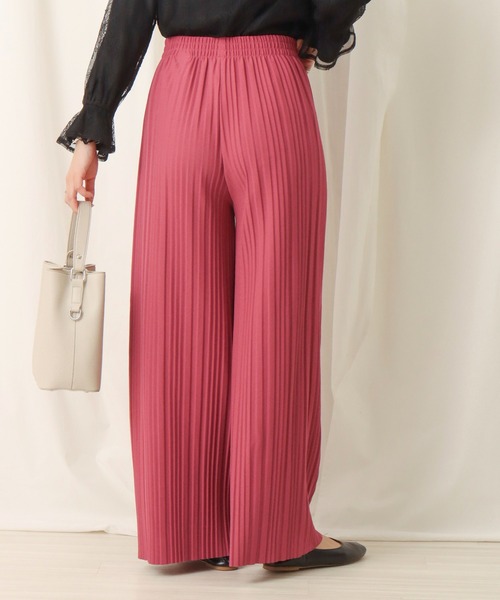 libelle more(リベル モア)の「カットジョーゼット ボックスプリーツパンツ(その他パンツ・レディース・ブラック/ピンク/ブルー/グリーン・M/L)」の6枚目の写真