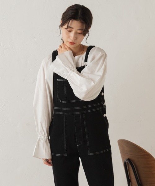 Kastane(カスタネ)の「【カタログ掲載アイテム】スクエアギャザーブラウス(シャツ/ブラウス・レディース・ホワイト/グレー・FREE)」の12枚目の写真