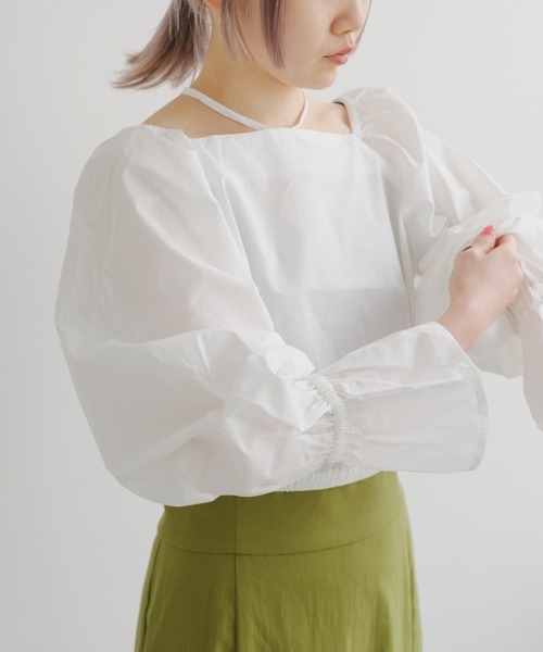 Kastane(カスタネ)の「【カタログ掲載アイテム】スクエアギャザーブラウス(シャツ/ブラウス・レディース・ホワイト/グレー・FREE)」の21枚目の写真