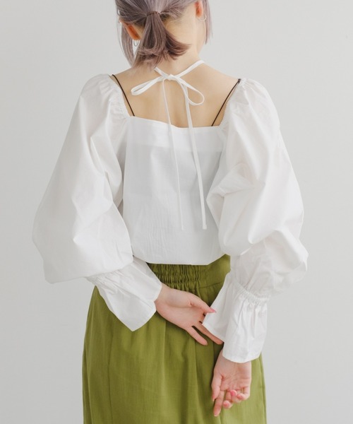 Kastane(カスタネ)の「【カタログ掲載アイテム】スクエアギャザーブラウス(シャツ/ブラウス・レディース・ホワイト/グレー・FREE)」の22枚目の写真