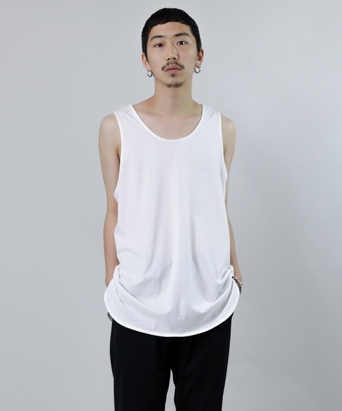 Iroquois(イロコイ)の「LAYERED LONG T/T(タンクトップ・メンズ・グリーン/ブルー/イエロー/ベージュ/パープル/ブラック/ホワイト・1/2/3)」の2枚目の写真