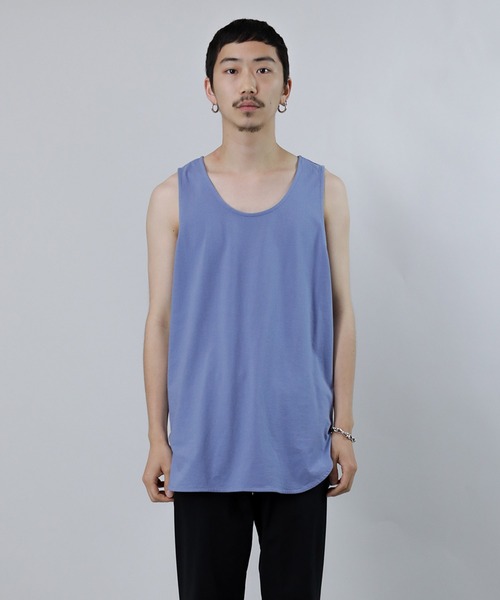 Iroquois(イロコイ)の「LAYERED LONG T/T(タンクトップ・メンズ・グリーン/ブルー/イエロー/ベージュ/パープル/ブラック/ホワイト・1/2/3)」の1枚目の写真