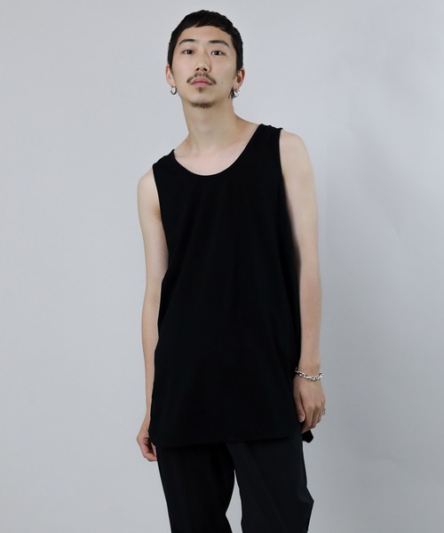 Iroquois(イロコイ)の「LAYERED LONG T/T(タンクトップ・メンズ・グリーン/ブルー/イエロー/ベージュ/パープル/ブラック/ホワイト・1/2/3)」の3枚目の写真