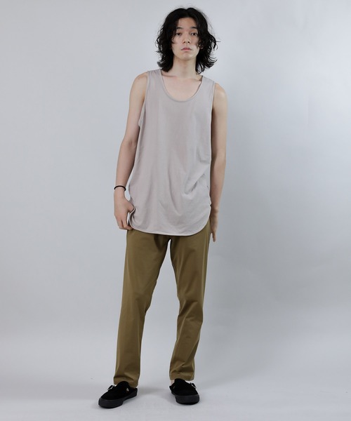 Iroquois(イロコイ)の「LAYERED LONG T/T(タンクトップ・メンズ・グリーン/ブルー/イエロー/ベージュ/パープル/ブラック/ホワイト・1/2/3)」の15枚目の写真