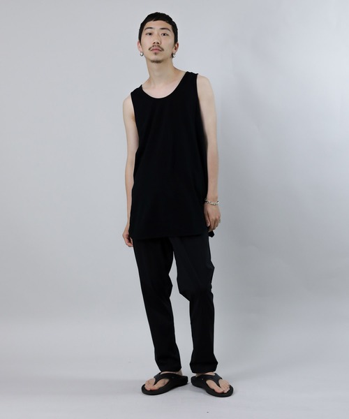 Iroquois(イロコイ)の「LAYERED LONG T/T(タンクトップ・メンズ・グリーン/ブルー/イエロー/ベージュ/パープル/ブラック/ホワイト・1/2/3)」の11枚目の写真