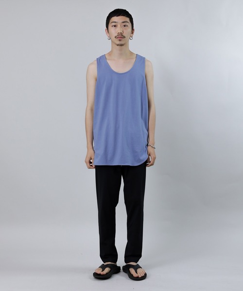 Iroquois(イロコイ)の「LAYERED LONG T/T(タンクトップ・メンズ・グリーン/ブルー/イエロー/ベージュ/パープル/ブラック/ホワイト・1/2/3)」の20枚目の写真