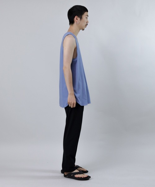 Iroquois(イロコイ)の「LAYERED LONG T/T(タンクトップ・メンズ・グリーン/ブルー/イエロー/ベージュ/パープル/ブラック/ホワイト・1/2/3)」の22枚目の写真