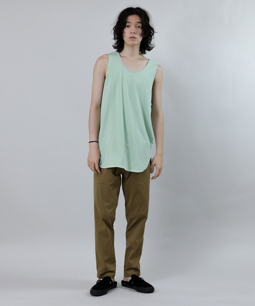 Iroquois(イロコイ)の「LAYERED LONG T/T(タンクトップ・メンズ・グリーン/ブルー/イエロー/ベージュ/パープル/ブラック/ホワイト・1/2/3)」の18枚目の写真