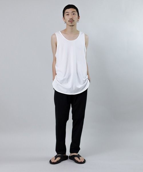 Iroquois(イロコイ)の「LAYERED LONG T/T(タンクトップ・メンズ・グリーン/ブルー/イエロー/ベージュ/パープル/ブラック/ホワイト・1/2/3)」の8枚目の写真