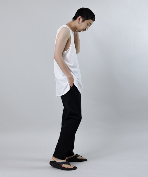 Iroquois(イロコイ)の「LAYERED LONG T/T(タンクトップ・メンズ・グリーン/ブルー/イエロー/ベージュ/パープル/ブラック/ホワイト・1/2/3)」の9枚目の写真