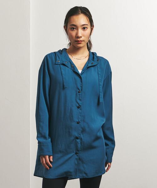 SAYAKADAVIS（サヤカディヴィス）の「＜SAYAKA DAVIS for TO UNITED ARROWS＞ HOOD SHIRT/シャツ（シャツ/ブラウス・レディース・オリーブ/ロイヤルブルー・FREE）」の13枚目の写真