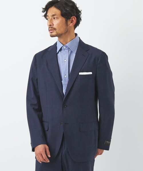 美品 グリーンレーベルリラクシング REDA スリーピーススーツ 46 ネイビー green label relaxing グリーンレーベルリラクシング REDA