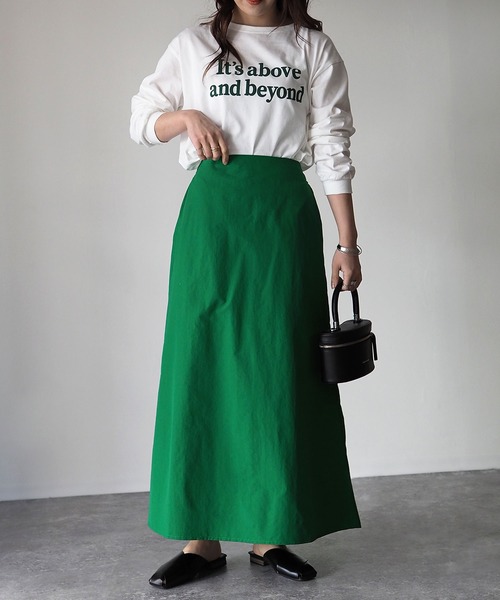 Riberry（リベリー）の「ナイロントラペーズスカート（スカート・レディース・ブラック/グリーン/モカ/アイボリー・MEDIUM）」の16枚目の写真