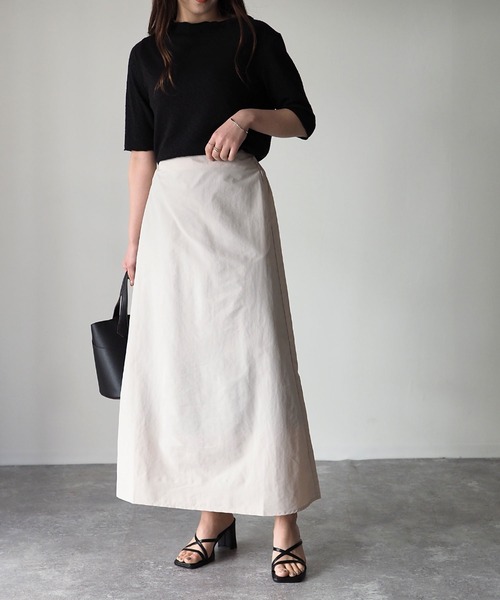 Riberry（リベリー）の「ナイロントラペーズスカート（スカート・レディース・ブラック/グリーン/モカ/アイボリー・MEDIUM）」の20枚目の写真