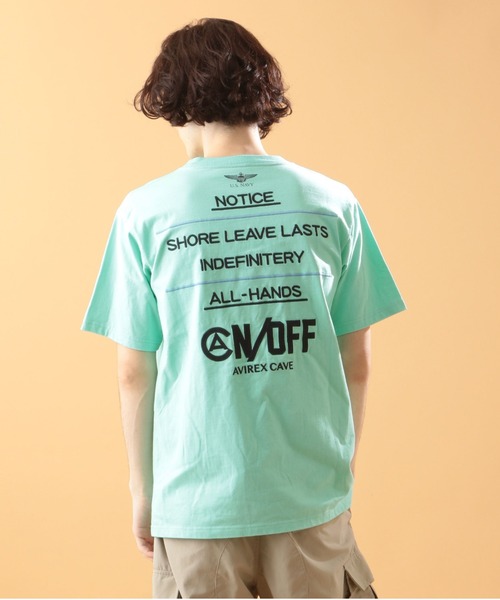 AVIREX(アヴィレックス)の「ヘビーオンス エンブロイダリー Tシャツ ノウティス/HEAVY OZ EMBROIDERY T-SHIRT NOTICE/アヴィレックス/AVIREX(Tシャツ/カットソー・メンズ・ブラック/オフホワイト/ミント/モカ・MEDIUM/LARGE/X-LARGE/XX-LARGE)」の4枚目の写真