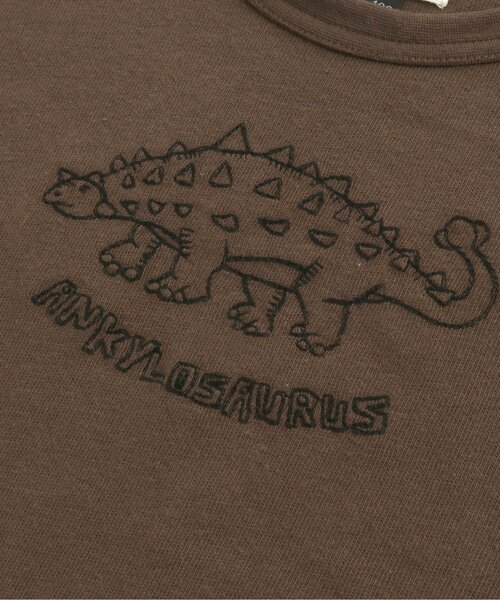 F.O.KIDS(エフオーキッズ)の「ゆる恐竜刺繍Tシャツ(Tシャツ/カットソー・キッズ・ブラウン/チャコール/グレー/ミント・80/90/95/100/110/120/130/140)」の13枚目の写真