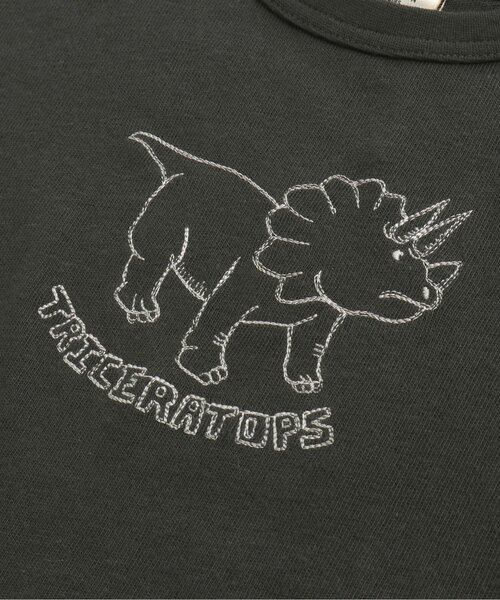 F.O.KIDS(エフオーキッズ)の「ゆる恐竜刺繍Tシャツ(Tシャツ/カットソー・キッズ・ブラウン/チャコール/グレー/ミント・80/90/95/100/110/120/130/140)」の14枚目の写真