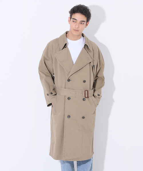 セール】オーバーサイズトレンチコート（ステンカラーコート）｜Oriens