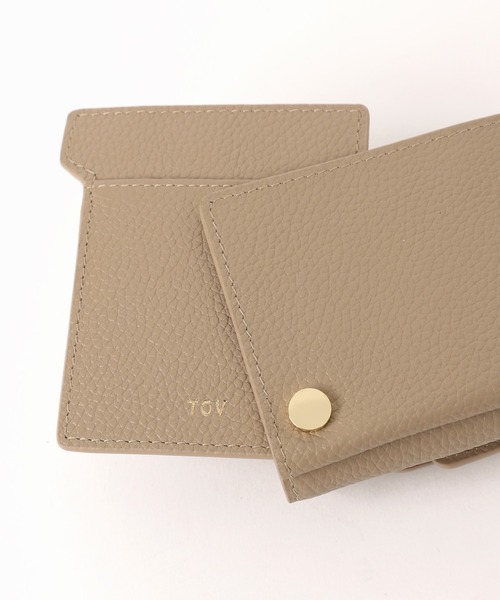 TOV トーヴ　SLOBE IENA別注　ミニウォレット　ブラウン tov 財布 「WEB限定/追加」tov/トーヴ SLOBE別注 ミニウォレット