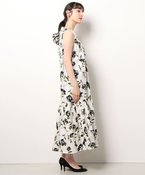 PICCIN（ピッチン）の「裾切替えフラワーワンピース（ワンピース・レディース・ブラック/オフホワイト・M/L）」の3枚目の写真