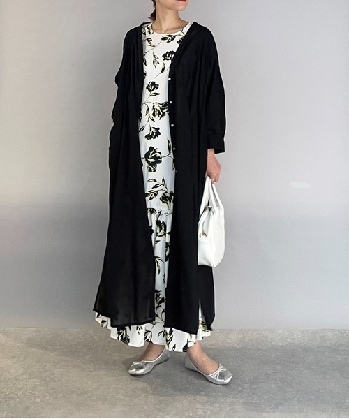 PICCIN（ピッチン）の「裾切替えフラワーワンピース（ワンピース・レディース・ブラック/オフホワイト・M/L）」の14枚目の写真