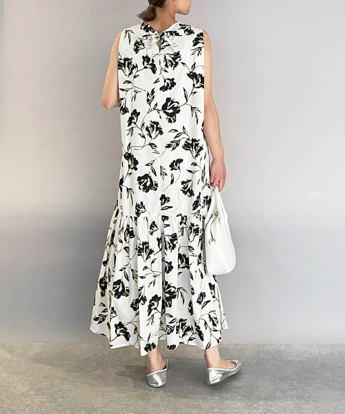 PICCIN（ピッチン）の「裾切替えフラワーワンピース（ワンピース・レディース・ブラック/オフホワイト・M/L）」の7枚目の写真