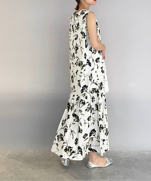 PICCIN（ピッチン）の「裾切替えフラワーワンピース（ワンピース・レディース・ブラック/オフホワイト・M/L）」の6枚目の写真