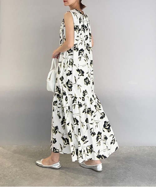 PICCIN（ピッチン）の「裾切替えフラワーワンピース（ワンピース・レディース・ブラック/オフホワイト・M/L）」の10枚目の写真