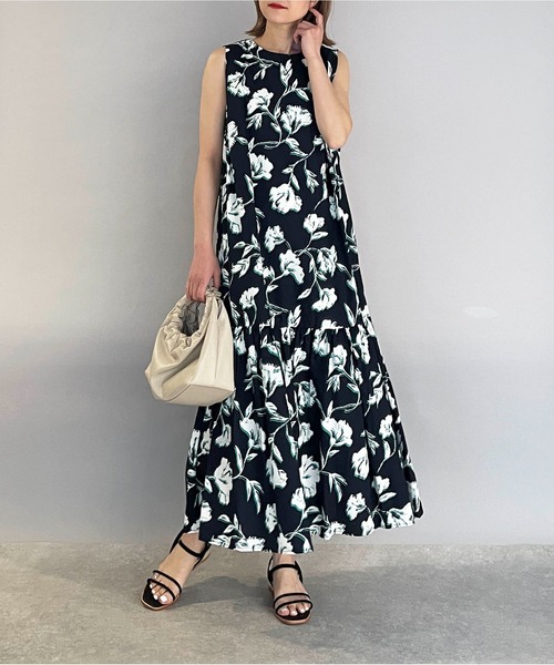 PICCIN（ピッチン）の「裾切替えフラワーワンピース（ワンピース・レディース・ブラック/オフホワイト・M/L）」の16枚目の写真