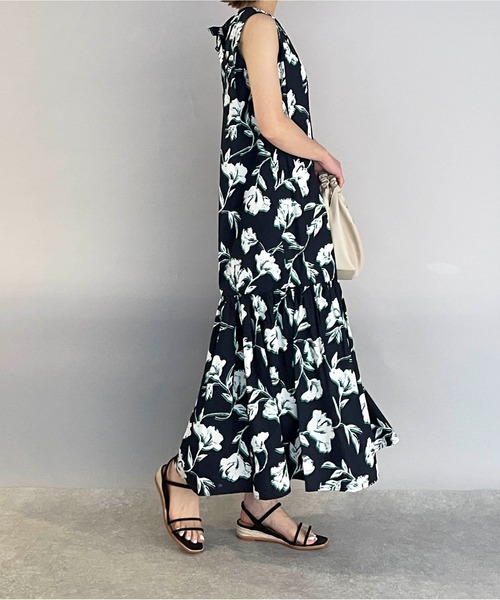 PICCIN（ピッチン）の「裾切替えフラワーワンピース（ワンピース・レディース・ブラック/オフホワイト・M/L）」の17枚目の写真