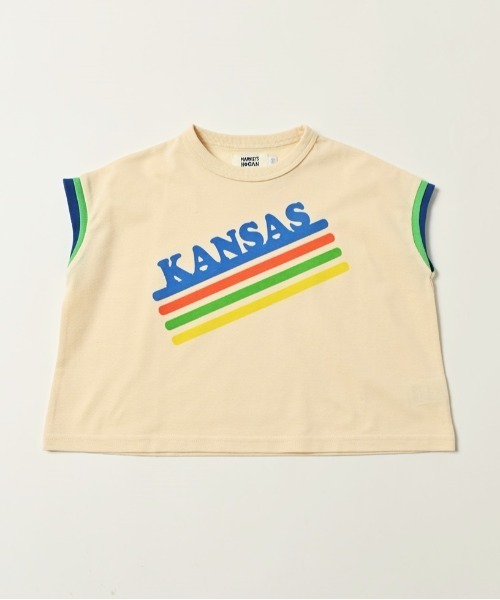 HOGAN RANCH WEAR（ホーガンランチウエア）の「カノコノースリーブプリントトップス（80～150cm）（Tシャツ/カットソー・キッズ・オフホワイト/オレンジ/グリーン/チャコール・110/140/150/120/90/80/130/100）」の2枚目の写真