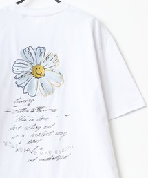 （What it isNt）ART BY MARKGONZALES（ワットイットイズント）の「(What it isNt） ART BY MARKGONZALES/(ワットイットイズント) アートバイマークゴンザレス ビッグシルエット バックプリント エンジェル デイジー 刺繍 グラフィック イラスト Tシャツ（Tシャツ/カットソー・メンズ）」