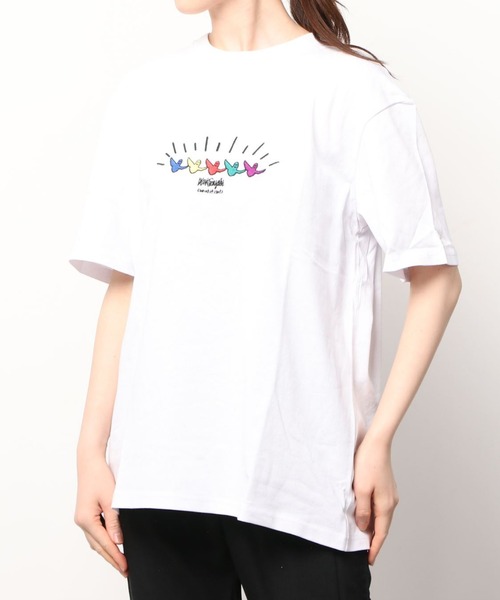 (What it isNt)ART BY MARKGONZALES(ワットイットイズント)の「(What it isNt) ART BY MARKGONZALES/(ワットイットイズント) アートバイマークゴンザレス ビッグシルエット バックプリント エンジェル デイジー 刺繍 グラフィック イラスト Tシャツ(Tシャツ/カットソー・メンズ・ホワイト/ブラック/ミント/ホワイト系その他/ブラック系その他/ブルー系その他・M/L/XL)」の8枚目の写真