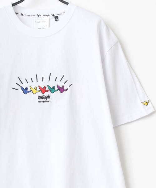 (What it isNt)ART BY MARKGONZALES(ワットイットイズント)の「(What it isNt) ART BY MARKGONZALES/(ワットイットイズント) アートバイマークゴンザレス ビッグシルエット バックプリント エンジェル デイジー 刺繍 グラフィック イラスト Tシャツ(Tシャツ/カットソー・メンズ・ホワイト/ブラック/ミント/ホワイト系その他/ブラック系その他/ブルー系その他・M/L/XL)」の14枚目の写真
