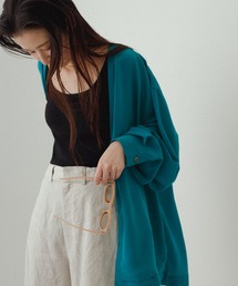 【WEB限定】AFA ルーズスリーブ ワイド カーディガンシャツ/サステナブル