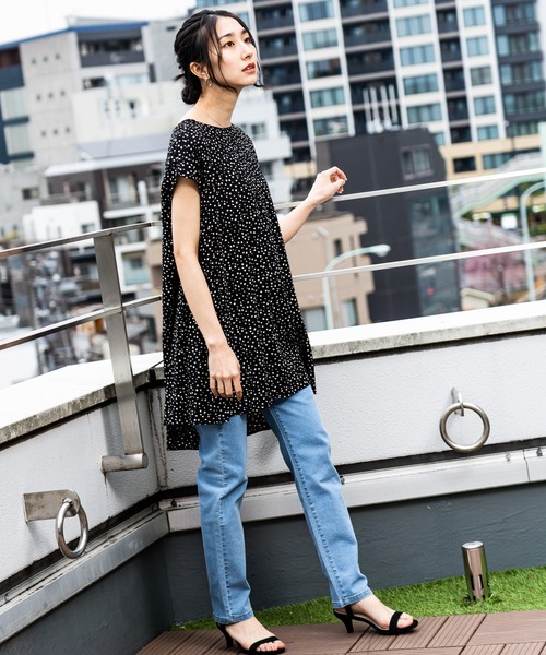 NAVY（ネイビー）の「インドレーヨン バックギャザーブラウス（シャツ/ブラウス・レディース・ネイビー/ベージュ/ブラック・フリー）」の7枚目の写真