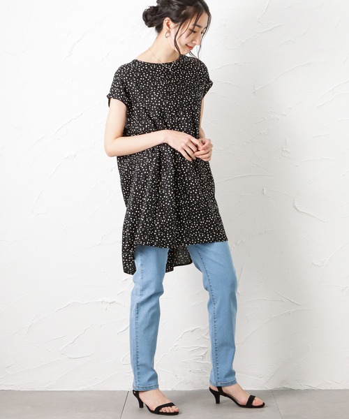 NAVY（ネイビー）の「インドレーヨン バックギャザーブラウス（シャツ/ブラウス・レディース・ネイビー/ベージュ/ブラック・フリー）」の13枚目の写真