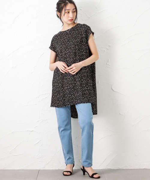 NAVY（ネイビー）の「インドレーヨン バックギャザーブラウス（シャツ/ブラウス・レディース・ネイビー/ベージュ/ブラック・フリー）」の14枚目の写真