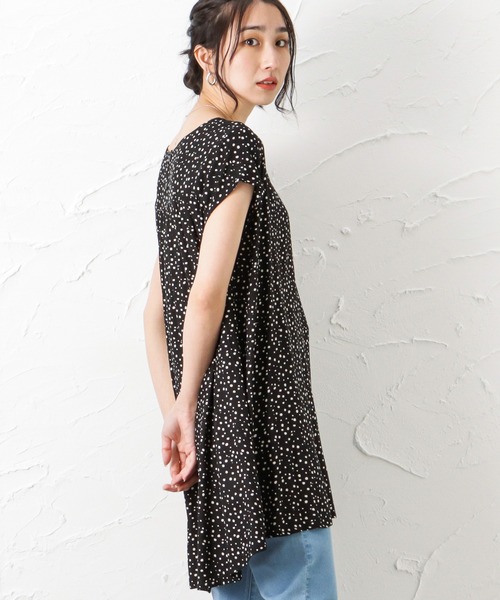 NAVY（ネイビー）の「インドレーヨン バックギャザーブラウス（シャツ/ブラウス・レディース・ネイビー/ベージュ/ブラック・フリー）」の16枚目の写真