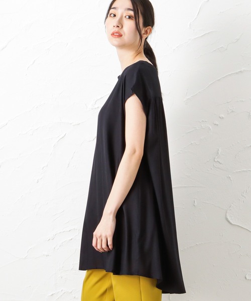 NAVY（ネイビー）の「インドレーヨン バックギャザーブラウス（シャツ/ブラウス・レディース・ネイビー/ベージュ/ブラック・フリー）」の21枚目の写真