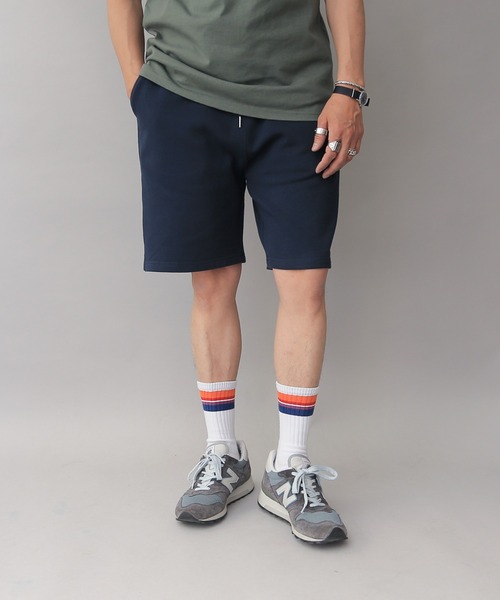WAIPER.inc(ワイパーインク)の「Good wear グッドウェア ウエストリブショートパンツ(スウェットパンツ・メンズ・ブラック/ベージュ/ネイビー/杢グレー/カーキ・S/L/XL/M)」の5枚目の写真