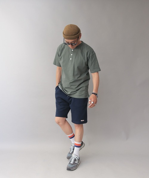 WAIPER.inc(ワイパーインク)の「Good wear グッドウェア ウエストリブショートパンツ(スウェットパンツ・メンズ・ブラック/ベージュ/ネイビー/杢グレー/カーキ・S/L/XL/M)」の14枚目の写真