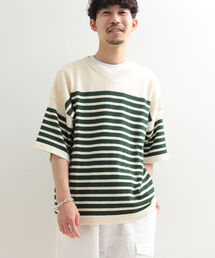 GLOSTER | 【GLOSTER/グロスター】ガンジーニット VネックTシャツ(Tシャツ/カットソー)