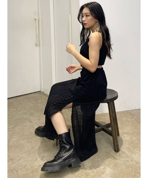 EVRIS（エヴリス）の「【WEB限定】コットンレースバックオープンワンピース（ワンピース・レディース・ホワイト/ブラック/オレンジ・FREE）」の22枚目の写真