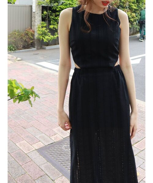 EVRIS（エヴリス）の「【WEB限定】コットンレースバックオープンワンピース（ワンピース・レディース・ホワイト/ブラック/オレンジ・FREE）」の19枚目の写真