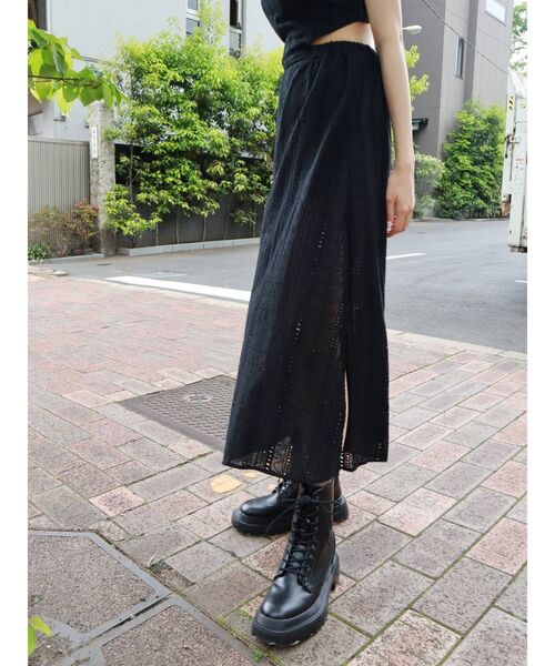 EVRIS（エヴリス）の「【WEB限定】コットンレースバックオープンワンピース（ワンピース・レディース・ホワイト/ブラック/オレンジ・FREE）」の18枚目の写真